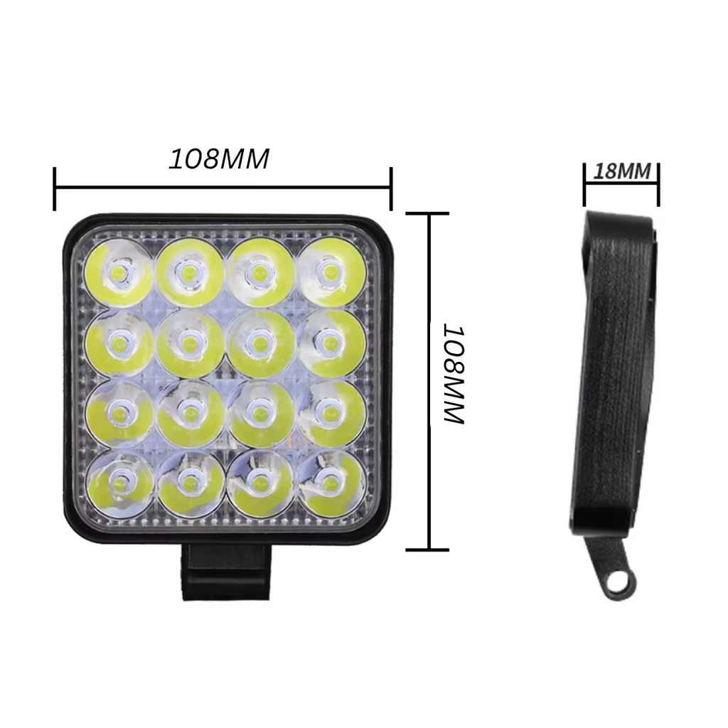 4X4 - CAMPING -WORKLAMP - 16 Led- 12V