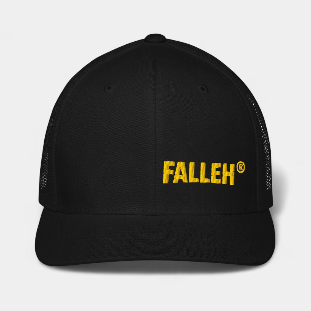 CASQUETTE WORKWEAR FALLEH – MECHANIC & TRACTOR STYLE DESCRIPTION : CASQUETTE FALLEH POUR PASSIONNÉS DE MOTEURS, TRACTEURS ET ENGINS LOURDS. DURABLE, ROBUSTE, READY FOR WORK. BLACK YELLOW HAT CAP