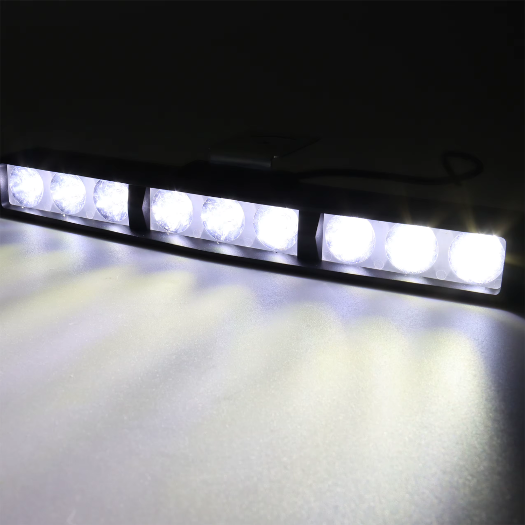 FLASH MODE – COMPACT 12V LED LIGHT BAR FOR 4x4 INTENSE WHITE + FLASH MODE